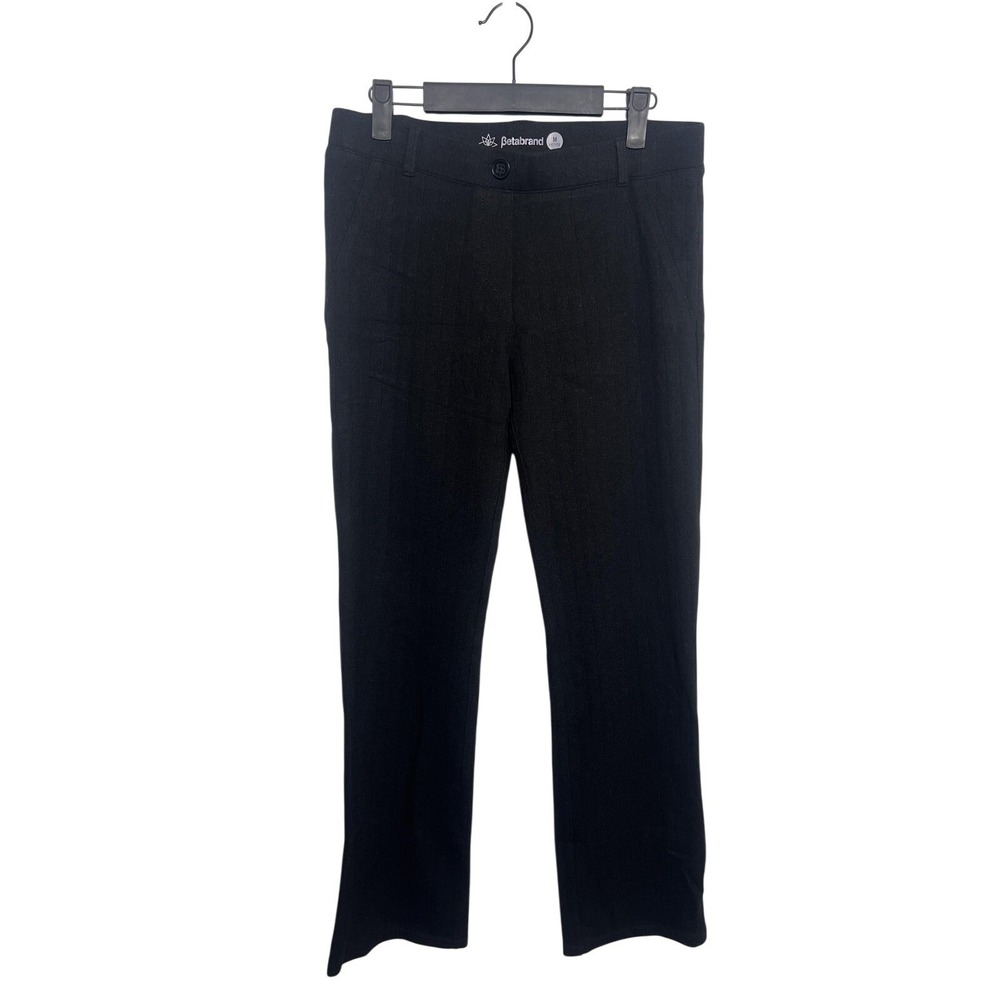 Betabrand Pants Wm Med Petite Black Dress Stretch Corporate Goth Minimal Capsule